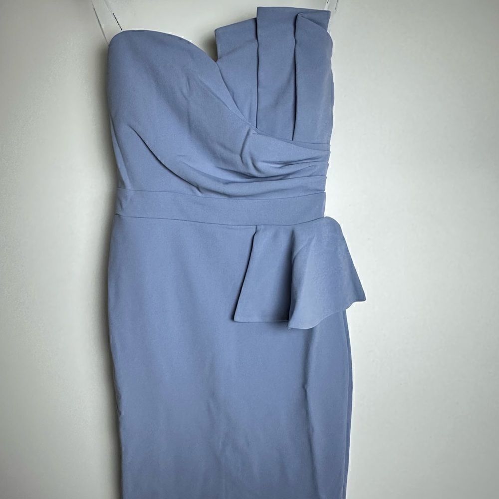Sky blue tube top mini dress - Picture 5 of 8